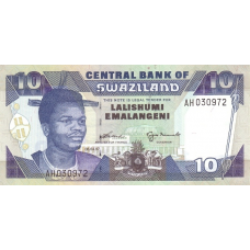 P24b Swaziland (Eswatini) - 10 Emalangeni Year 1997